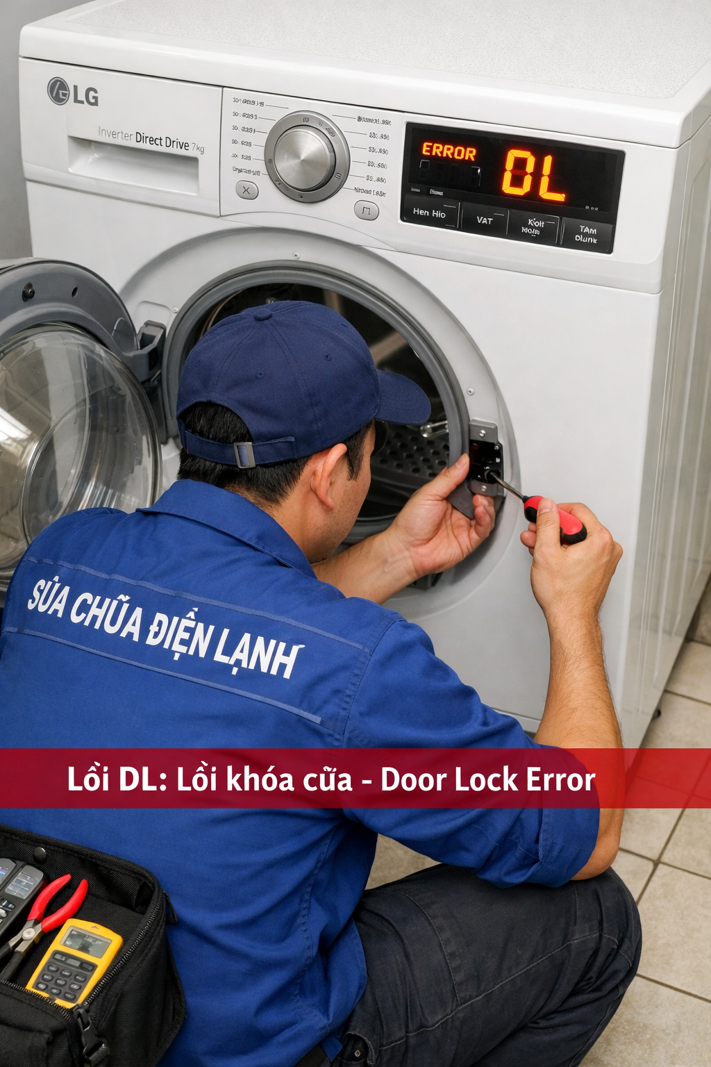 Sửa chữa máy giặt LG báo lỗi Dl